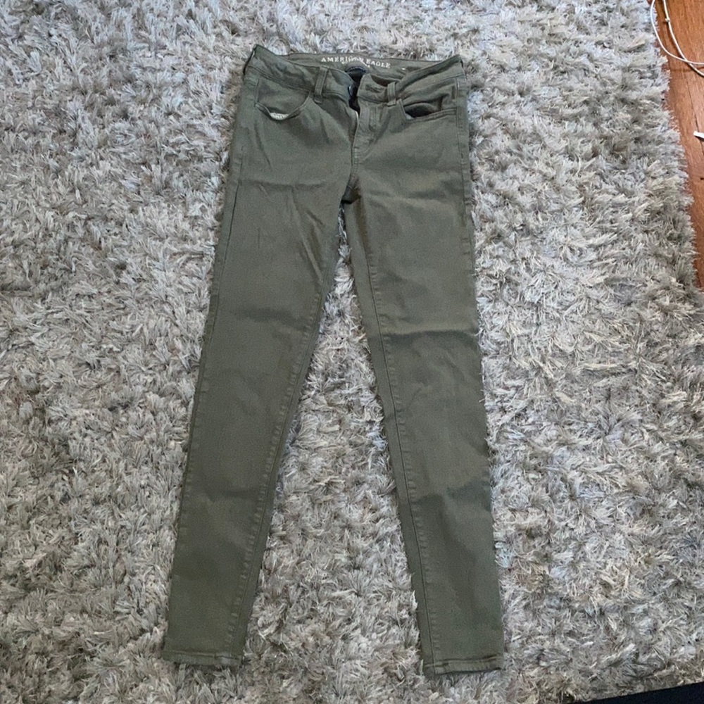 Olive green jeans